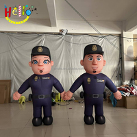 Costume de policier gonflable de dessin animé de marche gonflable d'événement publicitaire