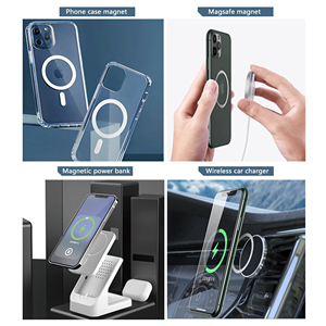 Anneau <span class=keywords><strong>aimant</strong></span>é permanent N52 ultra-fin 0,5 mm personnalisé pour coque de téléphone à chargement sans fil MagSafe, usage industriel, accessoires mobiles - Product Image 4