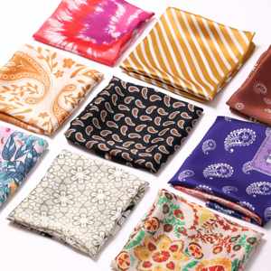 Sciarpa Quadrata Vintage Personalizzata EDGE con Motivo Paisley per Donne, Nera e <span class=keywords><strong>Marrone</strong></span>, Effetto Seta Satinata, per Testa, Collo e Capelli, <span class=keywords><strong>Bandana</strong></span> alla Moda - Product Image 6