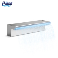 Fuente de cascada interior de acero inoxidable 304 de alta calidad, cortina de agua decorativa para pared exterior, cascada para piscina y jardín