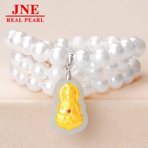 ของขวัญวันแม่ สร้อยคอมุกน้ำจืดธรรมชาติ 8-9 เม็ด ประดับทองคำ พร้อ<span class=keywords><strong>ม</strong></span>หยก<span class=keywords><strong>กวน</strong></span><span class=keywords><strong>อิ</strong></span><span class=keywords><strong>ม</strong></span> สร้อยคอหยกสำหรับ<span class=keywords><strong>ม</strong></span>อบให้คุณแม่ - Product Image 2