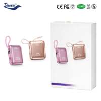 Power Bank Bestseller 20.000mAh Pengisian Cepat PD 22.5W Layar LED dengan Kabel Terintegrasi Kapasitas Besar Stasiun Daya Portabel