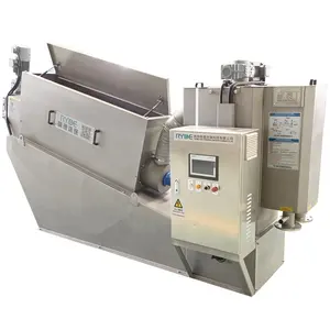 Activated Sludge Treatment Process Automatic Sludge Dewatering Machine Screw Type Sludge Dehydrator