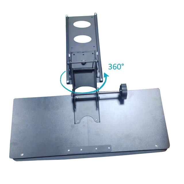 Hot Selling Ergonomic Steel Keyboard Tray Antimicrobial Gel Wrist Rest 360 Degrees Swivel Adjustable Heavy Duty 25kg Load