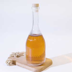 Decantador <span class=keywords><strong>de</strong></span> Vodka y Whisky Creativo <span class=keywords><strong>con</strong></span> Diseño Estriado, Ecológico y Elegante, <span class=keywords><strong>de</strong></span> 100ml, 250ml, 375ml, 500ml, Botella <span class=keywords><strong>de</strong></span> Vidrio Vacía para Vino <span class=keywords><strong>con</strong></span> Tapón - Product Image 2