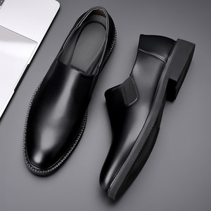 Chaussures en cuir pour hommes, style business, noires, mocassins formels pour le travail, le bureau, toutes saisons, pour adultes - Product Image 3