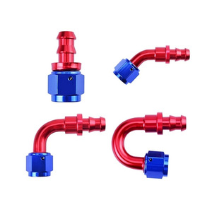 Conector de Tubería de Aceite de Aleación de Aluminio Haofa AN4 AN6 AN8 AN10 AN12 0 45 90 180 Grados para Actualización y Reequipamiento - Product Image 1