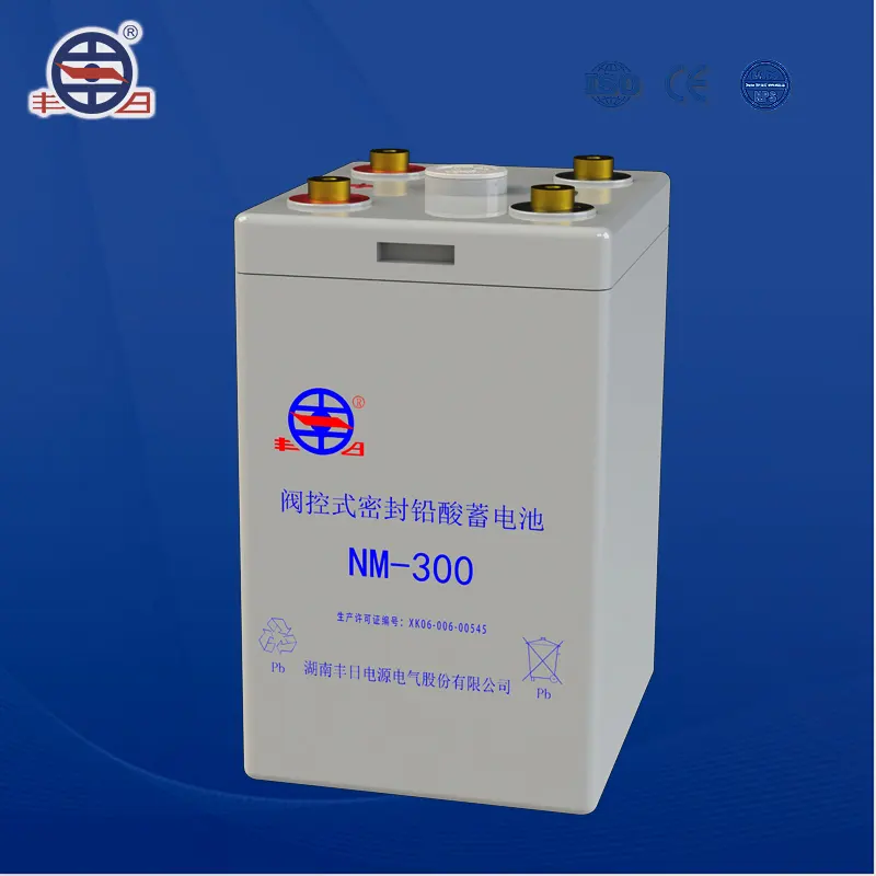 NM-300 Chine batterie De Chemin de Fer 2V 300Ah AGM Motif Puissance VRLA Batterie avec CE
