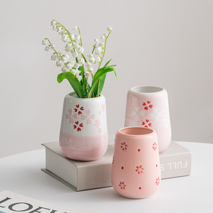 Vase en céramique de style minimaliste et frais avec fonction hydroponique pour la décoration de salon, idéal pour l'affichage de fleurs séchées ou fraîches. - Product Image 2