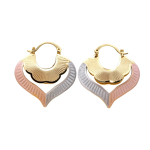 Orecchini a Cerchio Geometrici Multicolore E4544, Placcati in Oro, in Lega di Zinco, Stile Bohémien per Donna, Gioielli alla Moda - Product Image 1