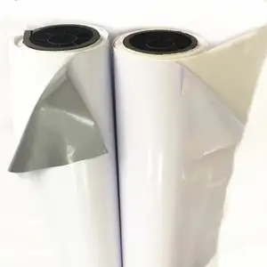 Öko-Lösungsmittel Hochglanz Mattweiß Klares Zeichen Static Cling PVC Selbst klebender Vinyl druck Aufkleber Rolle PPK Liner
