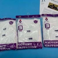 Lot de 3 Débardeurs de Sport Blancs Homme TFK006, Tailles L-3XL, Idéal pour l'Entraînement