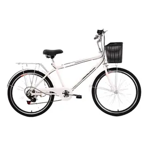 Romántica <span class=keywords><strong>Bicicleta</strong></span> de ciudad para adultos de 28 pulgadas cómoda horquilla delantera de aleación de aluminio de acero de ALTO CARBONO DE 7 velocidades diseño de dos ruedas para viento - Product Image 6