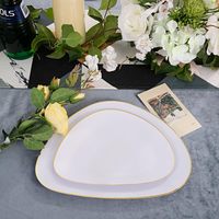 175 pièces incassable jetable pas cher jetable PS en plastique dur jetable assiettes de fête de mariage vaisselle assiettes en plastique ensemble