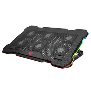 Support de refroidissement pour ordinateur <span class=keywords><strong>portable</strong></span> Havit F2071 9 <span class=keywords><strong>17</strong></span> <span class=keywords><strong>pouces</strong></span>, support réglable pour ordinateur <span class=keywords><strong>portable</strong></span>, <span class=keywords><strong>refroidisseur</strong></span> à 6 ventilateurs USB en plastique pour ordinateur <span class=keywords><strong>portable</strong></span> - Product Image 1
