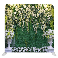 Fond de scène pour mariage, personnalisé, écologique, durable, avec cadre en aluminium et tissu tendu double face pour photomaton