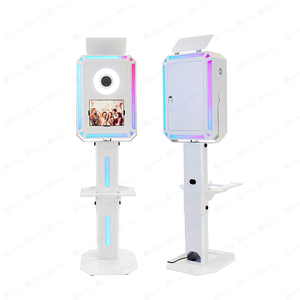 Kiosque de photomaton horizontal pour <span class=keywords><strong>iPad</strong></span> à impression instantanée automatique, coque de photomaton reflex numérique de 13 pouces avec appareil photo <span class=keywords><strong>iPad</strong></span> selfie de mariage Flash - Product Image 1