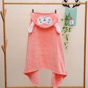 Unisex Newborn Infants Eco-Friendly Square Cartoon Pattern Hotel Use Velvet <b>Bath</b> <b>Towel</b> with Hood for Boys and Girls - Product Image 6