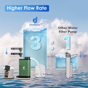 Bomba de filtro de agua con carcasa de Metal de 3 etapas de 0,01 micras con membrana UF de fibra hueca para viajes de emergencia Camping supervivencia al aire libre - Product Image 5