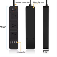 Harga pabrik colokan standar US Strip ekstensi listrik daya Multi Outlet 4 port USB 3 cara steker standar 240V 13A nilai arus