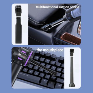 مكنسة كهربائية لاسلكية صغيرة محمولة بقوة شفط 17000 باسكال، بمحرك بدون فرشات، للاستخدام الجاف المنزلي والسيارة - Product Image 5