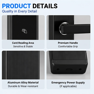 Serrure de porte d'hôtel, carte-clé RFID, application TTLock, serrure intelligente, entrée sans clé en acier inoxydable pour hôtel, appartement - Product Image 2