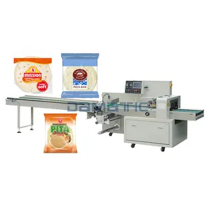 Автоматическая упаковочная машина для пищевых продуктов, горизонтальная машина для упаковки тортиллы, Питы, хлеба, пиццы, подушек
