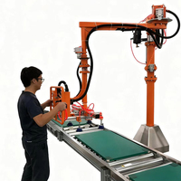 Lengan Robot Pneumatik Industri Baja Karbon Kapasitas Beban 350kg Kontrol Otomatis Merek JS 8 Bantalan Tinggi Angkat 1890mm