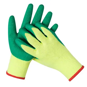 China Wholesale 85g/Pair wrinkle Latex Palm Coated Corrugated Industrial Safety Work Gloves