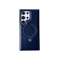 Étui de téléphone en cuir pour Galaxy S26 Ultra S26plus S26 S25ultra avec support magnétique 3D tendance invisible et résistant aux chutes