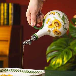 Pot à huile en céramique British Garden, matériel de cuisine, bouteille à vin, réservoir d'huile domestique anti-fuite, pot pour huile de sésame, sauce soja, <span class=keywords><strong>vinaigre</strong></span> - Product Image 6