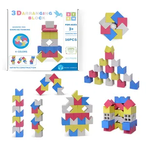 3D sắp xếp các khối xây dựng cho trẻ em của câu đố và tay-mắt phối hợp đào tạo đồ chơi