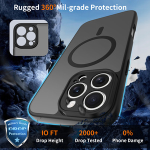 Cho <span class=keywords><strong>iPhone</strong></span> 16 Pro Max trường hợp sang trọng mờ điện thoại di động Trường hợp ống kính chống sốc bảo vệ từ trường hợp điện thoại di động cho <span class=keywords><strong>Iphone</strong></span> - Product Image 6