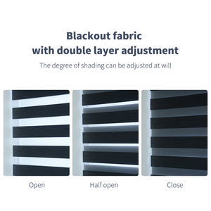 ม่านม้วนแบบซีบร้าสำหรับกลางวันและกลางคืน ม่านม้วนสองชั้นสำหรับหน้าต่าง ม่านสั่งทำพิเศษสำหรับสำนักงานและ<span class=keywords><strong>ห้อง</strong></span><span class=keywords><strong>นอน</strong></span> - Product Image 3