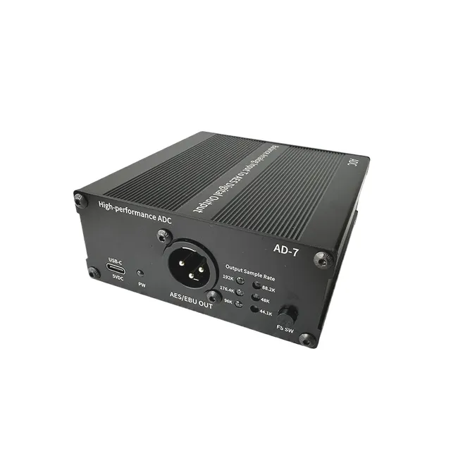 AES/EBU Analog-to-digital Audio Converter Digital Audio Encoder Balanced Stereo Output 24 Bit 192K