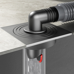 Ống thoát nước sàn nhà tắm hình vuông chống mùi, chất liệu bê tông, kiểu xả hai trong một - Product Image 6