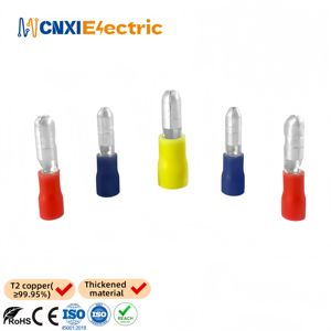 <span class=keywords><strong>ขั้ว</strong></span>ต่อขั้วปลายสายไฟตัวผู้แบบหัวกระสุนถอดออกได้เร็วทำจาก PVC ทองแดงหุ้มฉนวนกันน้ำได้รับการรับรองจาก cnxi CE - Product Image 1