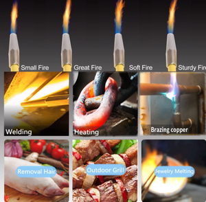 Soplete de soldadura de doble tubo de llama ajustable, soplete de soldadura MAPP de oxígeno de latón, soplete de soldadura de propano <span class=keywords><strong>para</strong></span> soldadura y soldadura fuerte - Product Image 5