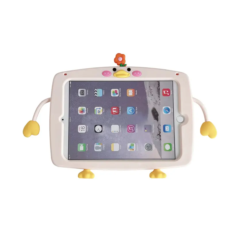 Niño lindo de silicona pollito pata de cabra a prueba de golpes caso para iPad mini6