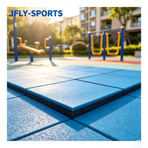 Tapis de sol extérieur résistant aux fissures, dalles en caoutchouc absorbant les chocs pour les exercices publics et les zones de jeux pour enfants - Product Image 1