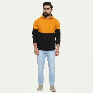 Sudadera con Capucha para Hombre de Alta Calidad, 350 GSM, Diseño Bicolor, 100% Algodón, Cordón Ajustable, Estampado Digital y Bordado - Product Image 1