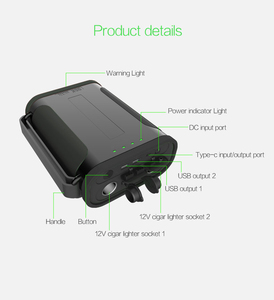 Bán Hot 96000mAh cao ngoài trời ngân hàng điện cầm tay PD <span class=keywords><strong>60W</strong></span> 12V xì gà ổ cắm USB phổ cắm trại CPAP Trạm điện với ánh sáng - Product Image 2