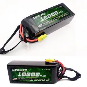 Batterie LiPo RC 3S 6S 11.1V 10000mAh 35C 60C 2200mah Échantillon de batterie Test gratuit pour avion RC Drone Bateau