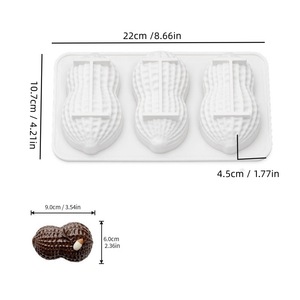 Peanut Walnut Cake <b>Silicone</b> Mold 3 Cavity <b>Baking</b> Mold For Dessert Chocolate Mousse Home Use - Product Image 5