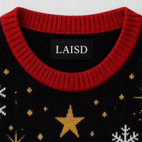 Pull de Noël moche pour homme, motif jacquard lettres et flocons de neige, tricoté, pour les fêtes, en polyester/coton