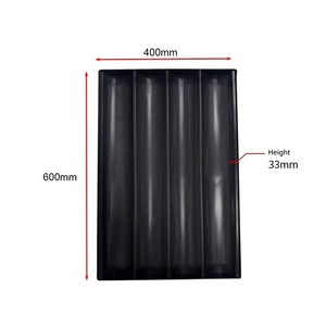 Plaque à baguettes en acier au carbone commercial, antiadhésive, perforée, pour la cuisson <span class=keywords><strong>de</strong></span> plusieurs pains français - Product Image 1