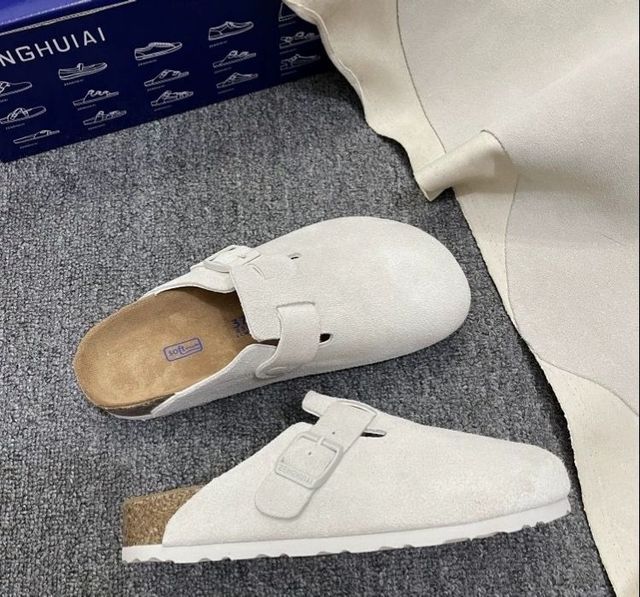Luxury Boken Clog Custom Famous Women's Adjustable Buckle Mules Sandals Suede Arch Support Cork Clogs Slippers for Women Premium
