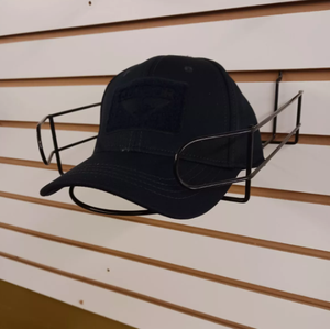 Cửa hàng bán lẻ Mũ hiển thị chủ hiển thị kim loại Giỏ dây slatwall hat kệ trưng bày - Product Image 3