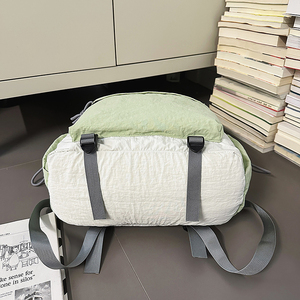<span class=keywords><strong>Mochila</strong></span> <span class=keywords><strong>de</strong></span> lona para mujer, bolso <span class=keywords><strong>de</strong></span> hombro a la moda para mujer, bolso escolar <span class=keywords><strong>de</strong></span> Color con costuras para adolescentes, <span class=keywords><strong>Mochila</strong></span> para niños - Product Image 5