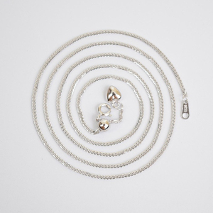 Cadena <span class=keywords><strong>Chopin</strong></span> elástica de plata 925, collar de plata ajustable chapado en oro de 18 quilates, cadena de extensión larga para suéter - Product Image 1